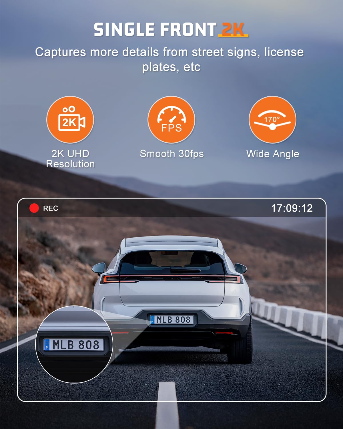 Penemay dash cam night vision in action shows low-light clarity for late-night roads.