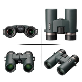 Pentax AD 10x32 ED highlights ED elements for sharp, high-contrast detail.