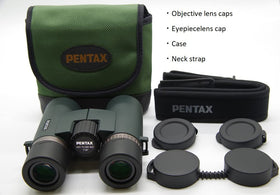 Pentax AD 7x32 ED binoculars side view; waterproof for all-weather use