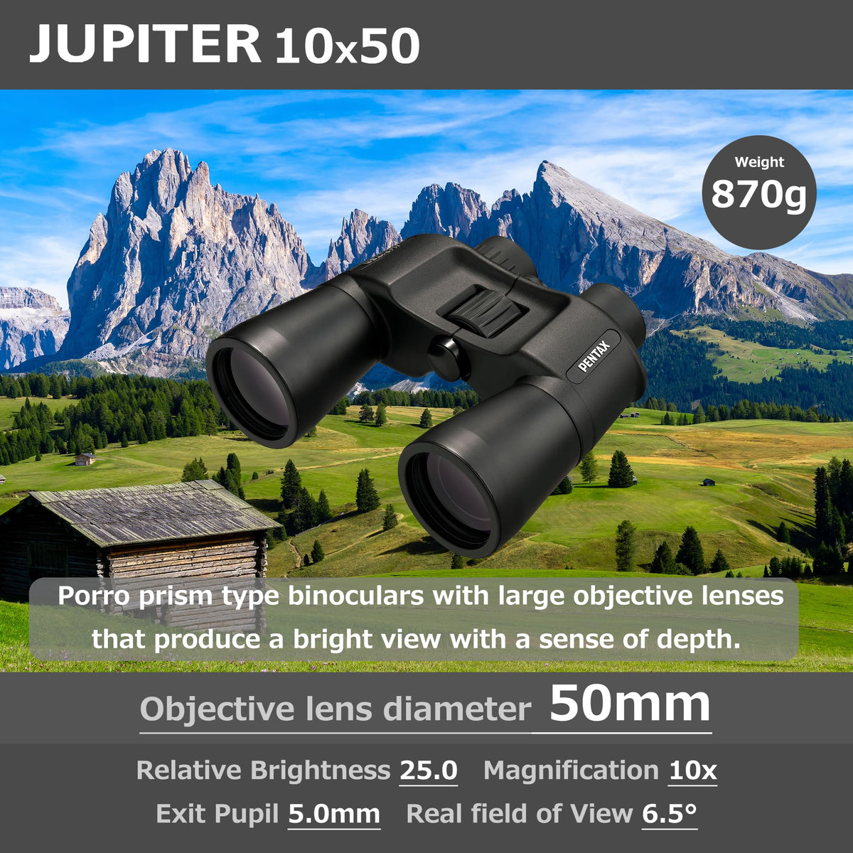 Optional TP-3 tripod adapter enables quick tripod mounting