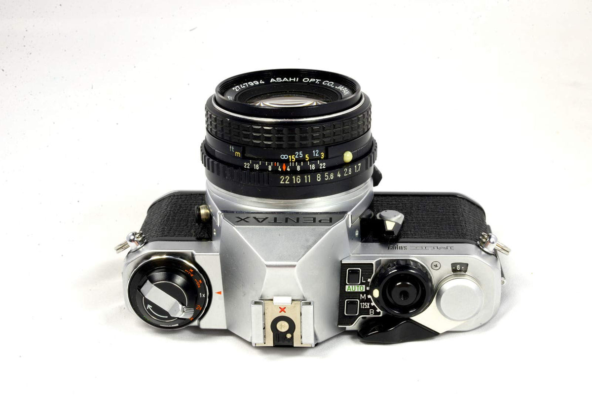 Pentax ME Super renewed condition packaging indicating inspected, ready-to-use status.
