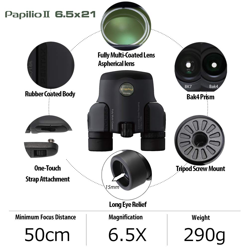 Pentax Papilio II 6.5x21 far-object view delivers bright distant scenery for nature and events