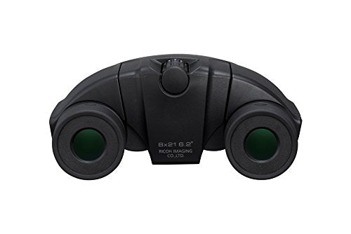 Pentax UP 8x21 binoculars with locked objective lenses for durability.