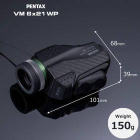 Pentax VM 6x21 WP phase coating for bright, high-contrast images