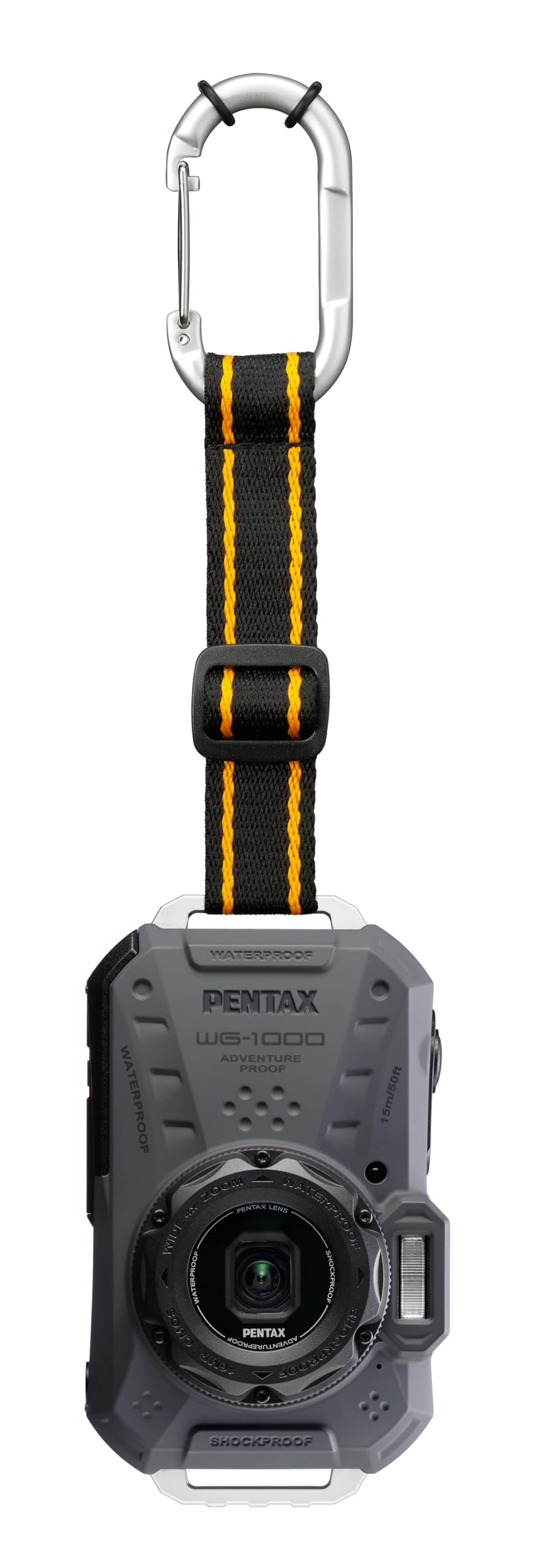 Pentax WG-1000 carabiner strap for hands-free portability