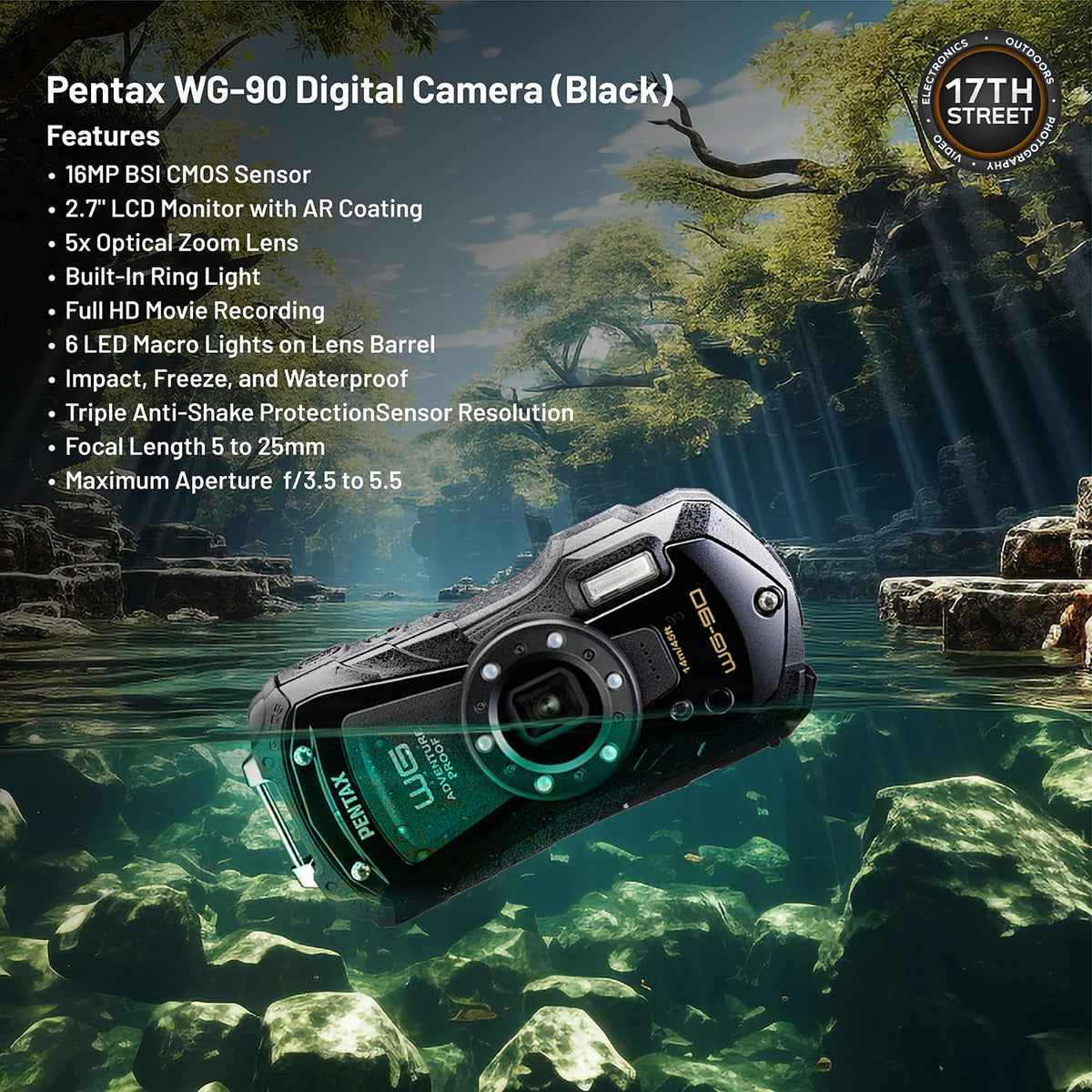 Pentax WG-90 underwater at 46ft for vibrant marine scenes