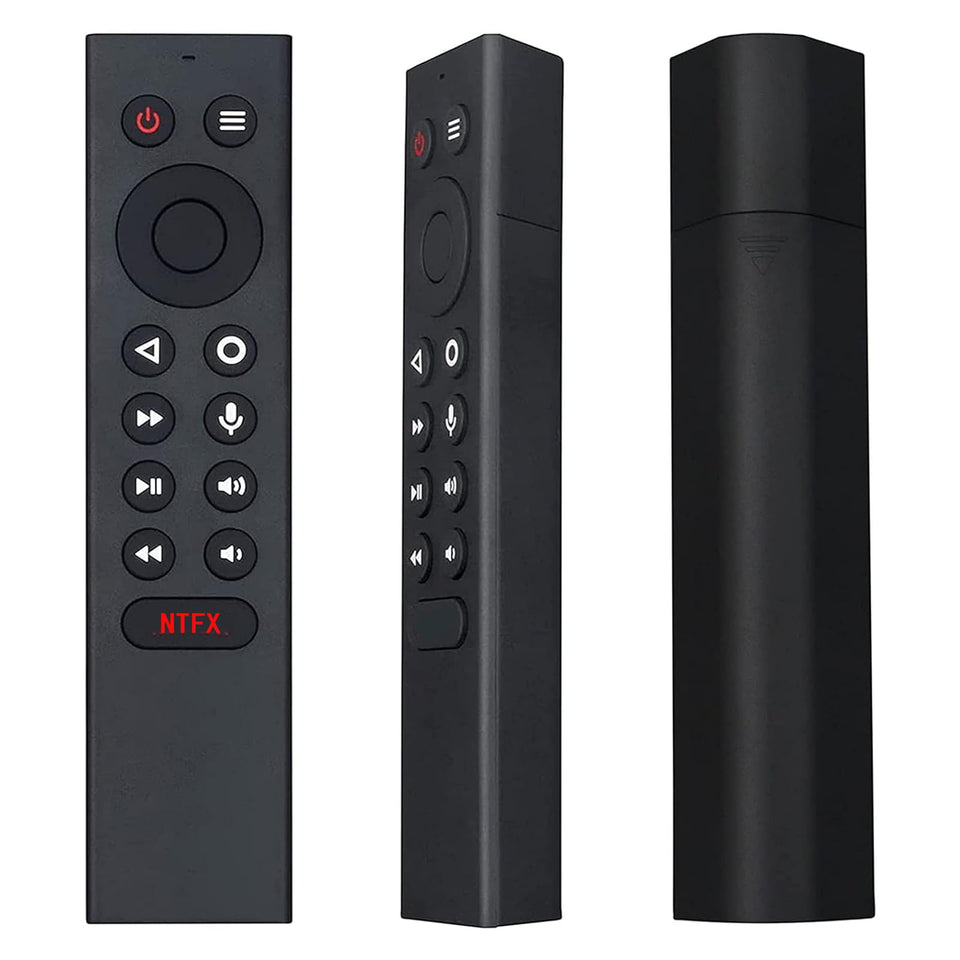 PERFASCIN front view remote showing full keypad and Shield compatibility benefits