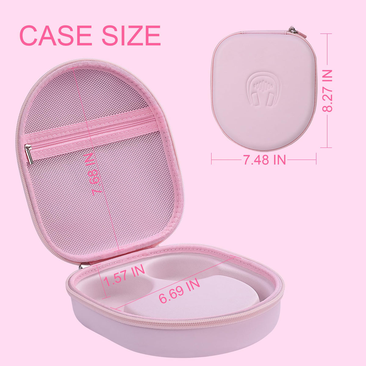 Perfcaze mesh pocket closeup storing cable and adapter neatly