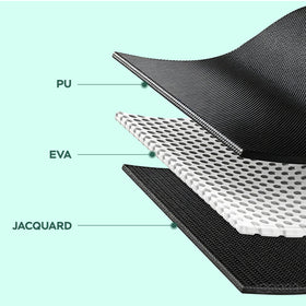 Perfcaze case next to backpack showing portable size and travel-ready convenience