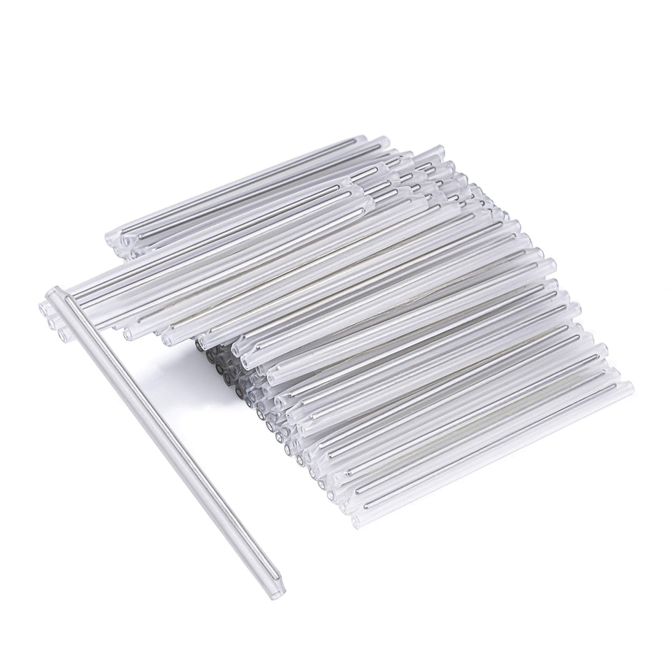 PerfecTech front pack of 100 clear 60mm sleeves showing quantity and labeling for quick selection