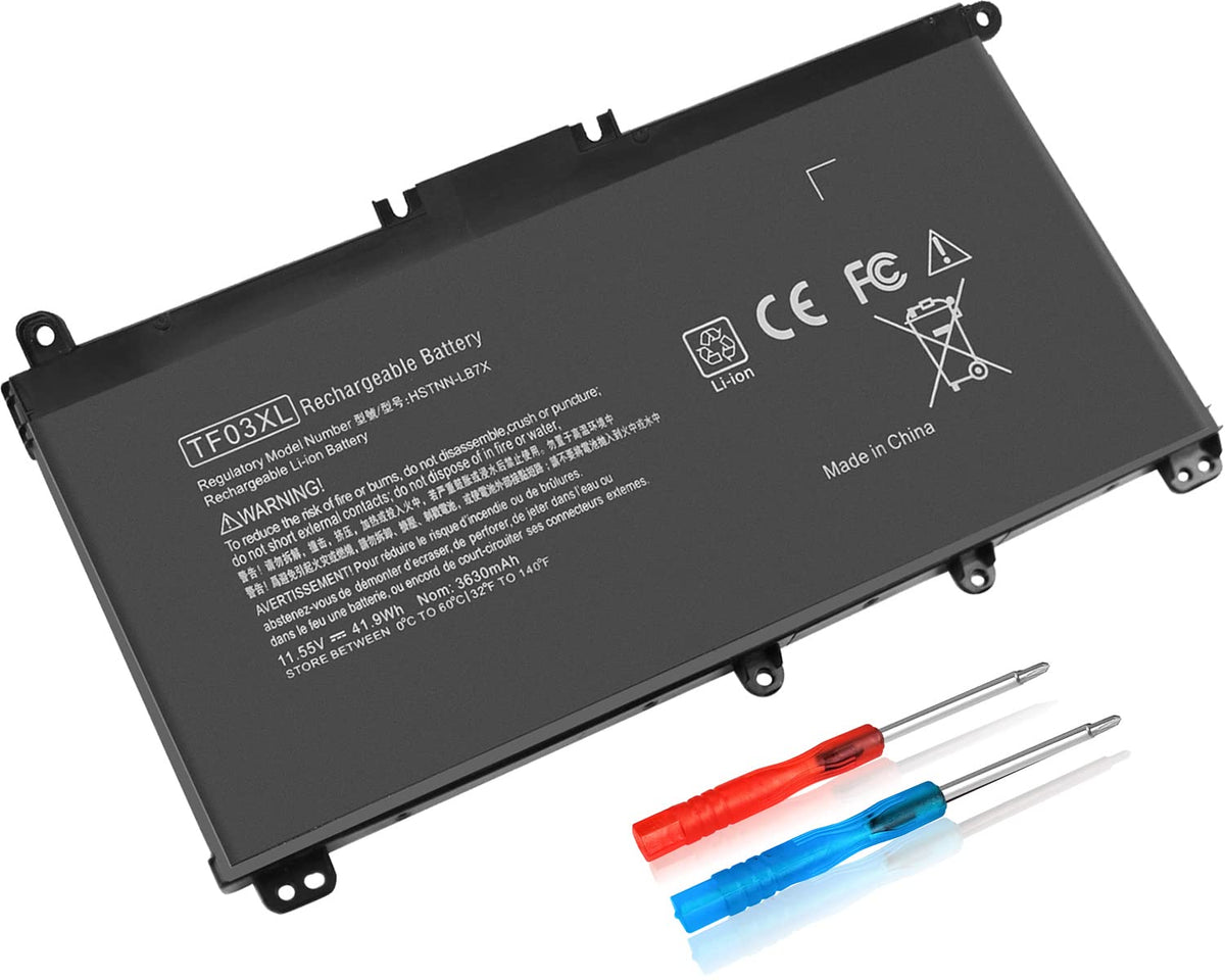 Perhanmm TF03XL front view battery for HP Pavilion, reliable daily power.