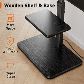 Perlegear floor stand with integrated power simplifies setup.