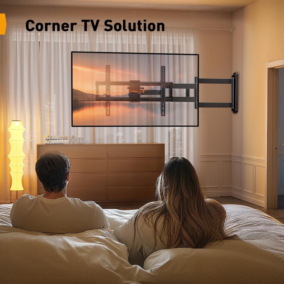 Perlegear supports up to 150 pounds for large TVs.