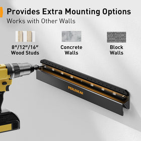 Perlegear drywall install using nails for renter friendly setup