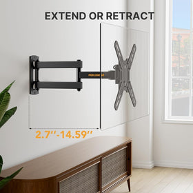 Perlegear extension arm reaches up to 15 inches for flexible viewing angles.