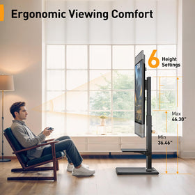 Perlegear adjustable height stand for optimal viewing height.