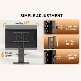 Perlegear stand with pegboard for organized media accessories.