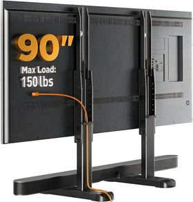 Perlegear front view of assembled TV stand showing stable base and clean profile