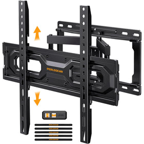 Perlegear full motion mount tilts and swivels for flexible viewing angles