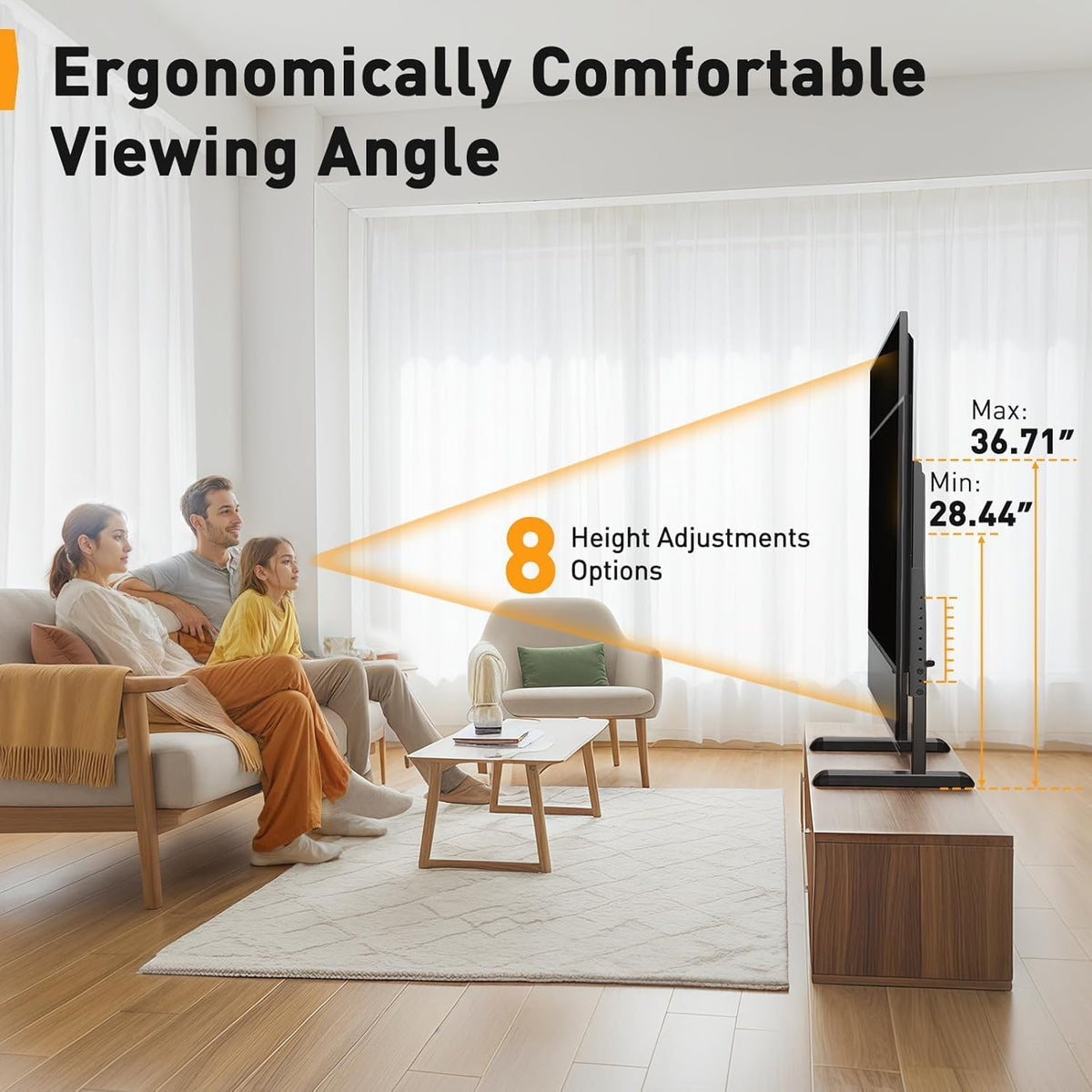 Perlegear height adjustment mechanism displayed for tailored viewing comfort