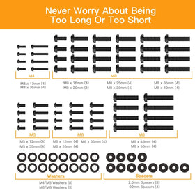 Perlegear PGUHP2 screw set includes M4 to M8 for flexible mounting.