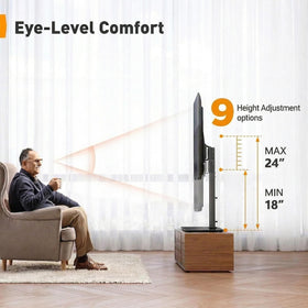 Perlegear beside TV showing scale comparison and size fit benefit