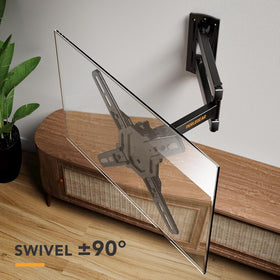 Perlegear slim wall mount keeps TV 2.5 inches from the wall.