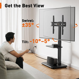 Perlegear swivel and tilt reduce glare for comfortable viewing angles.