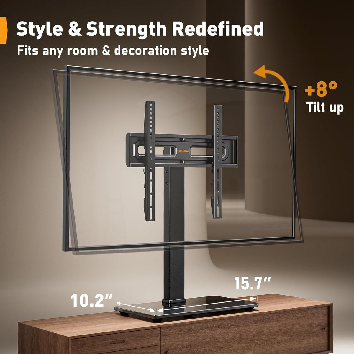 Perlegear tilt and swivel action showing flexible angle positioning benefit