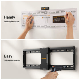Perlegear wall mount supports multiple stud layouts for secure installation.