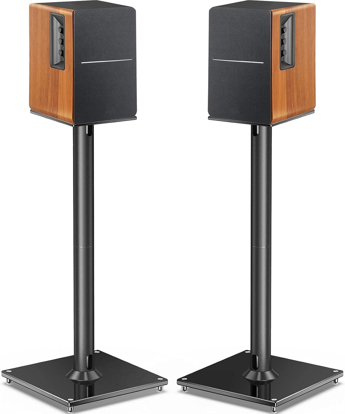 Perlegear universal speaker stands top plate supports diverse speakers with stable mounting