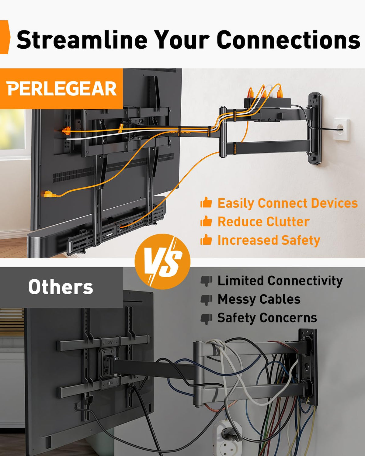 Supports up to 100 lbs with VESA 600x400 compatibility