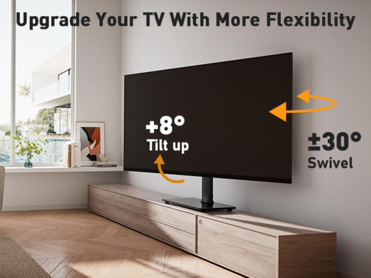 Perlegear with soundbar and media devices showing extra storage benefit