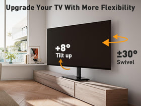 Perlegear with soundbar and media devices showing extra storage benefit