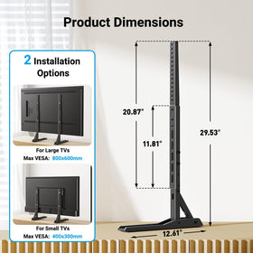 PERLESMITH 110lbs weight capacity supports larger screens safely.