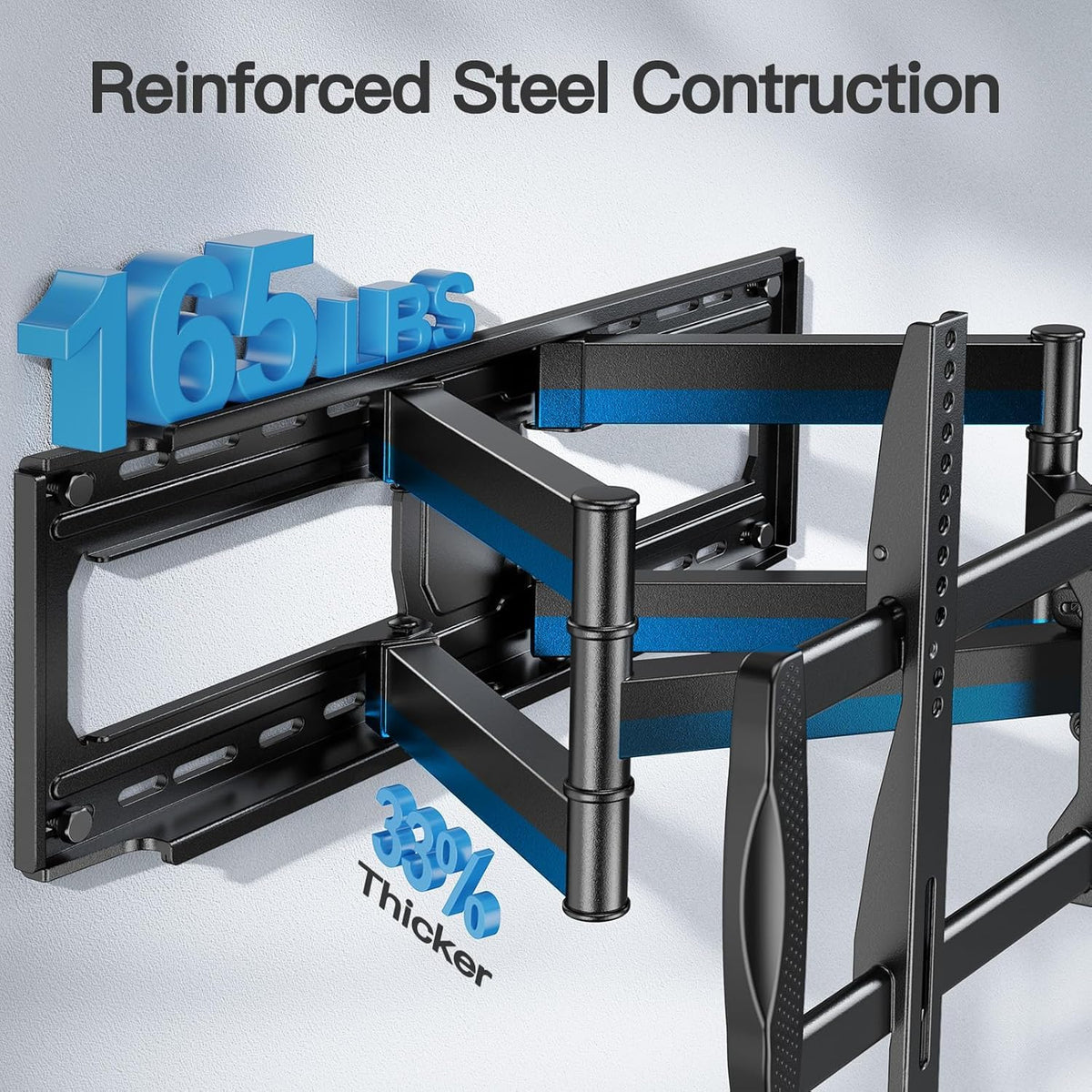 PERLESMITH 120-degree swivel allows easy viewing from multiple angles across the room