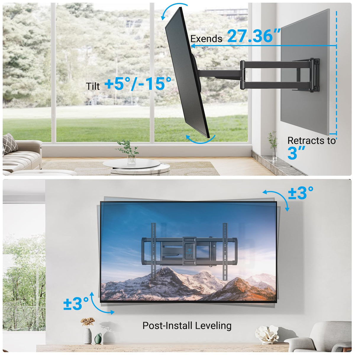 PERLESMITH 16-inch stud installation for near-corner mounting on 16-inch wood studs