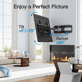 PERLESMITH 800x400 mm VESA compatibility for secure mounting and broad TV compatibility