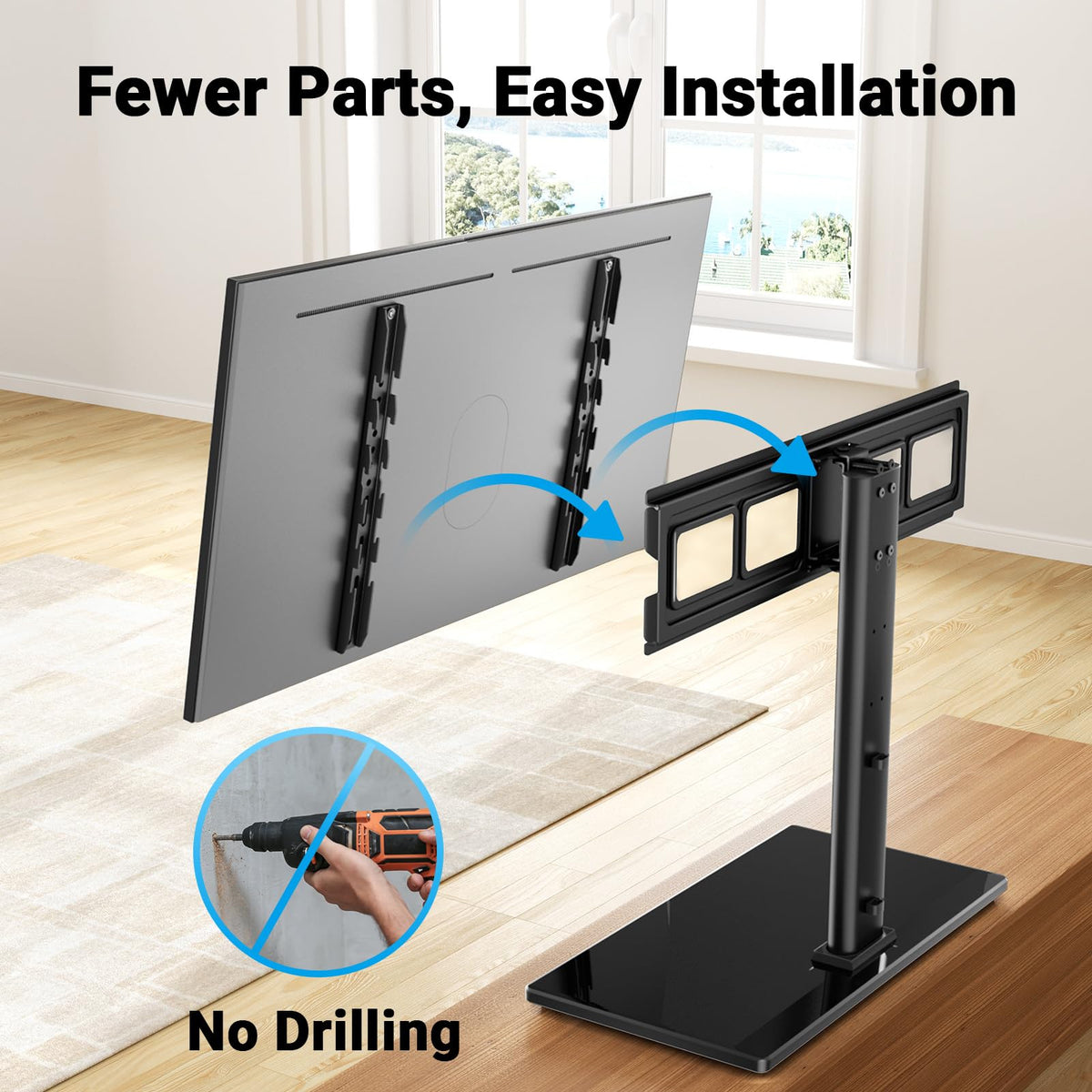PERLESMITH cable management keeps cords tidy and hidden