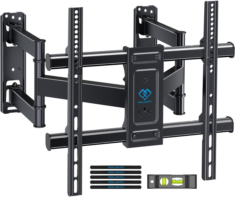 PERLESMITH front view of corner mount showing stable fit and space saving
