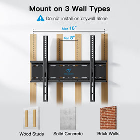 PERLESMITH durable stainless steel construction for reliable TV support.