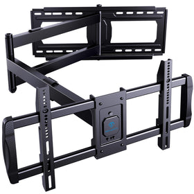 PERLESMITH long-arm TV wall mount with 42-72 inch extension for flexible viewing.