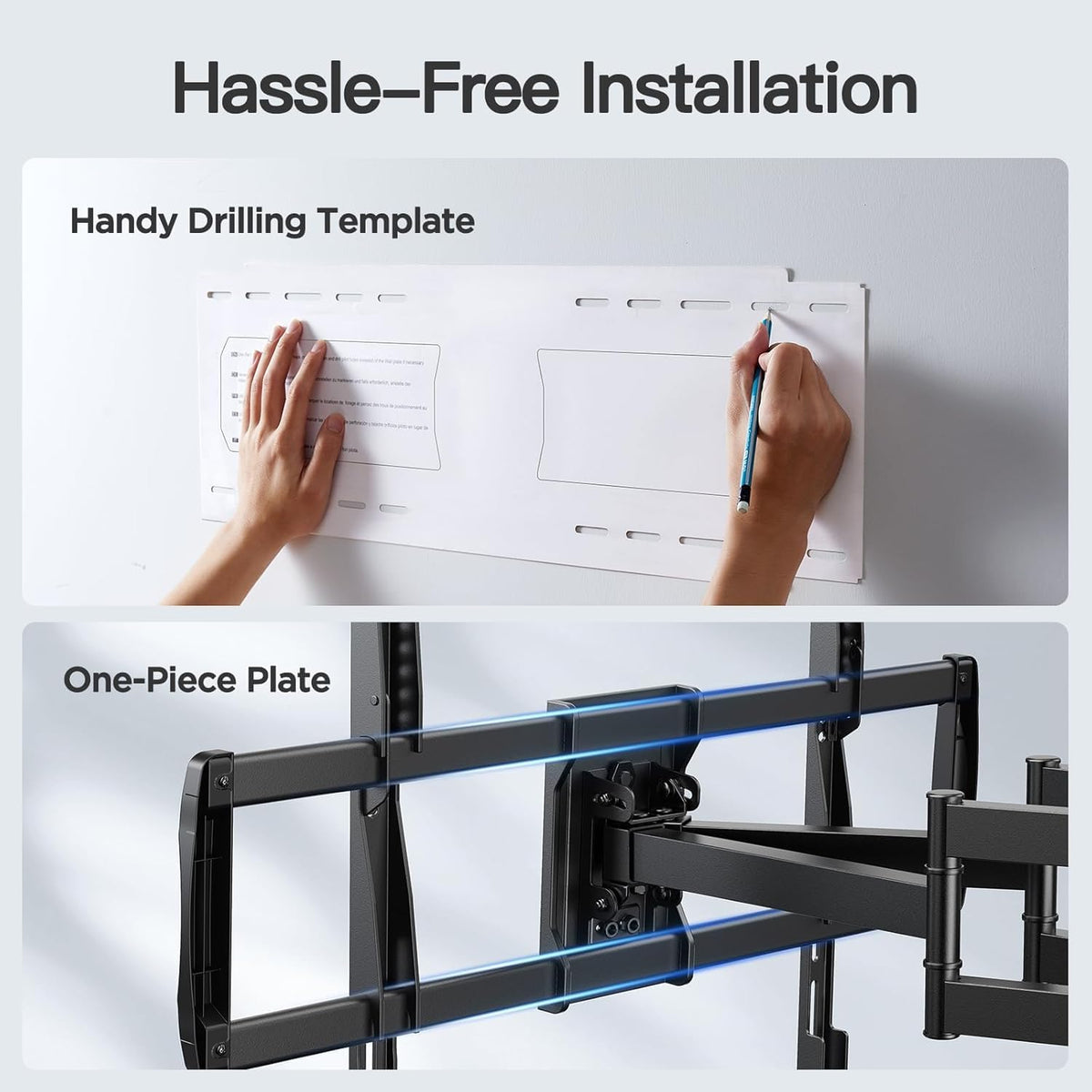 PERLESMITH low-profile design sits 3.07 inches from the wall for a sleek finish