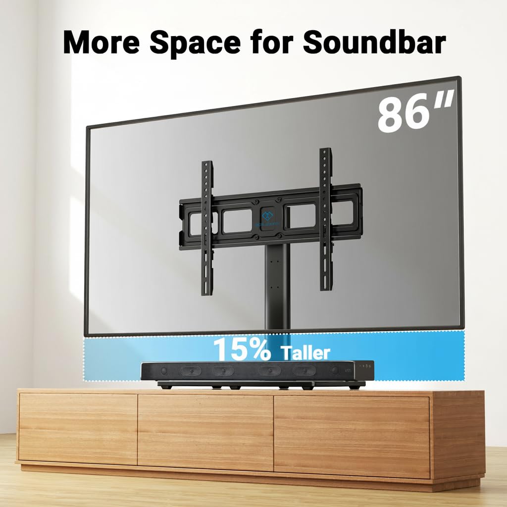 PERLESMITH modern living room setup with a sleek TV stand base