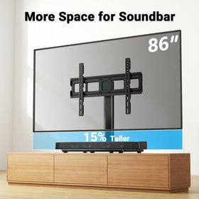 PERLESMITH modern living room setup with a sleek TV stand base
