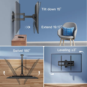 PERLESMITH demonstration of tilt and swivel adjustment improving viewing angles
