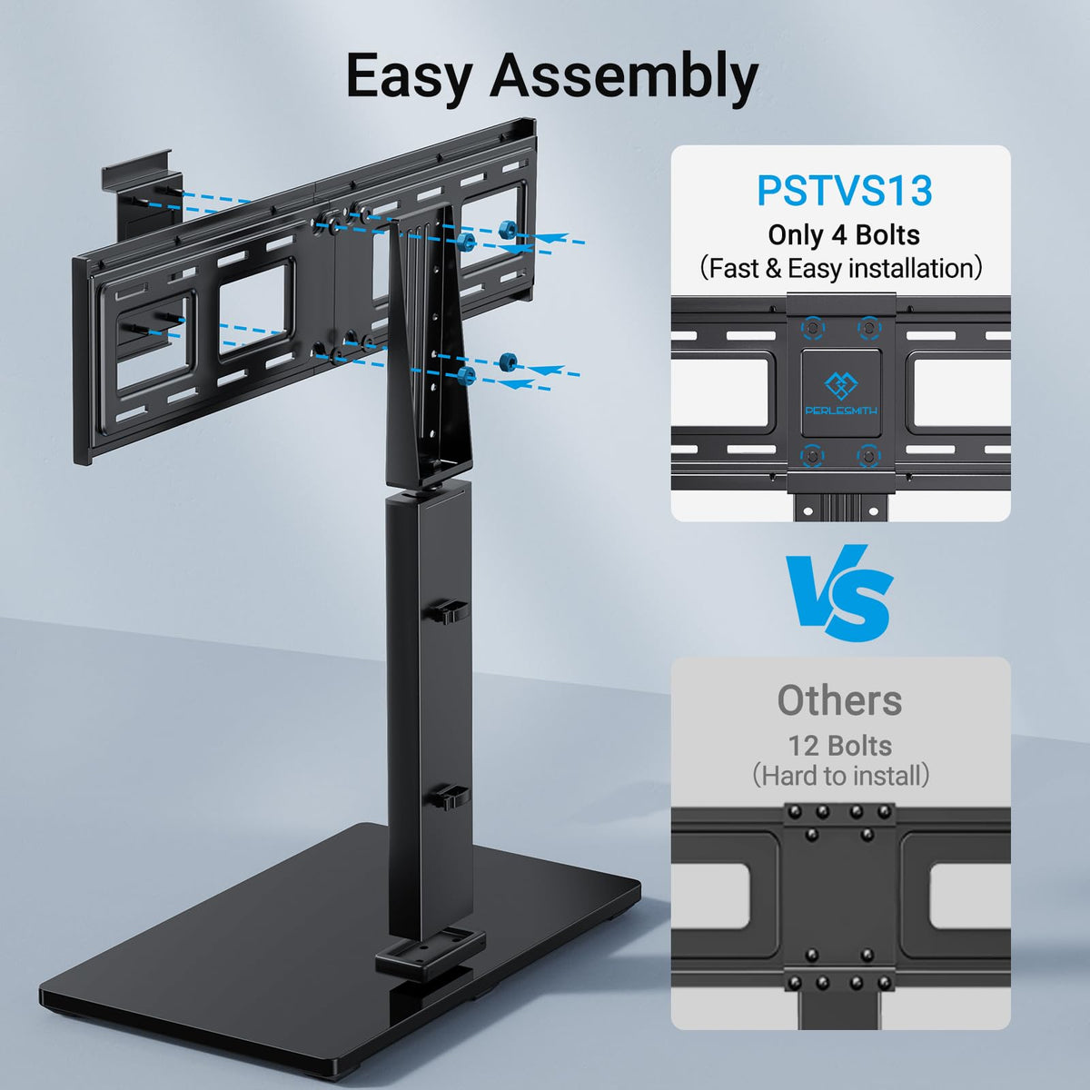PERLESMITH PSTVS13 99 lbs capacity secures larger TVs