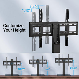 PERLESMITH PSTVS13 black tempered glass base adds stable support