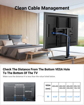 PERLESMITH TV stand swivel in living room offering flexible viewing angles