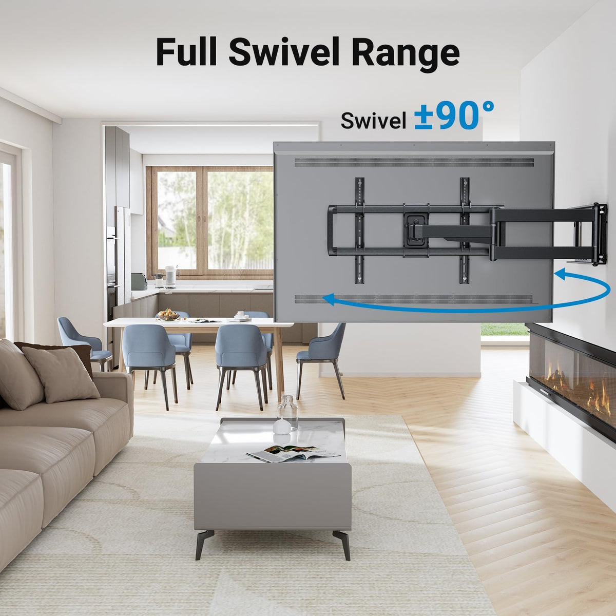 PERLESMITH swivel and tilt function for reduced glare and optimized sightlines